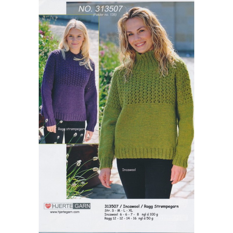 313507 Sweater m/hulmønster