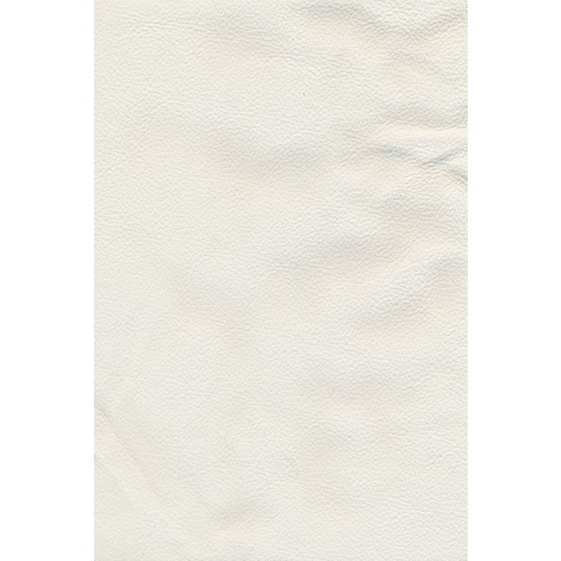 Afklip læder knækket hvid, 100-116 x 72-92 cm.