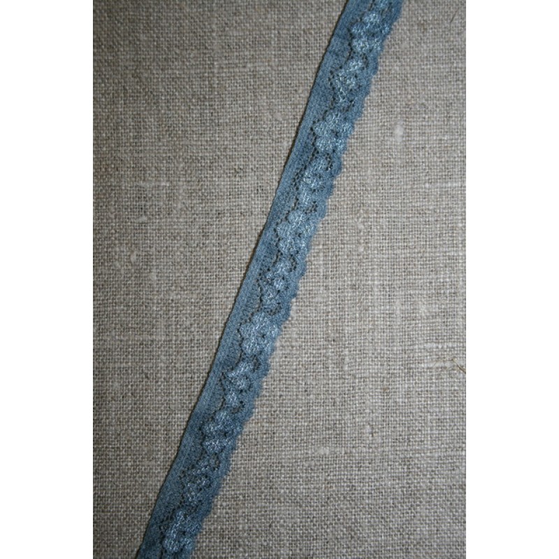 Strækblonde 12 mm. batik denim-støvet blå
