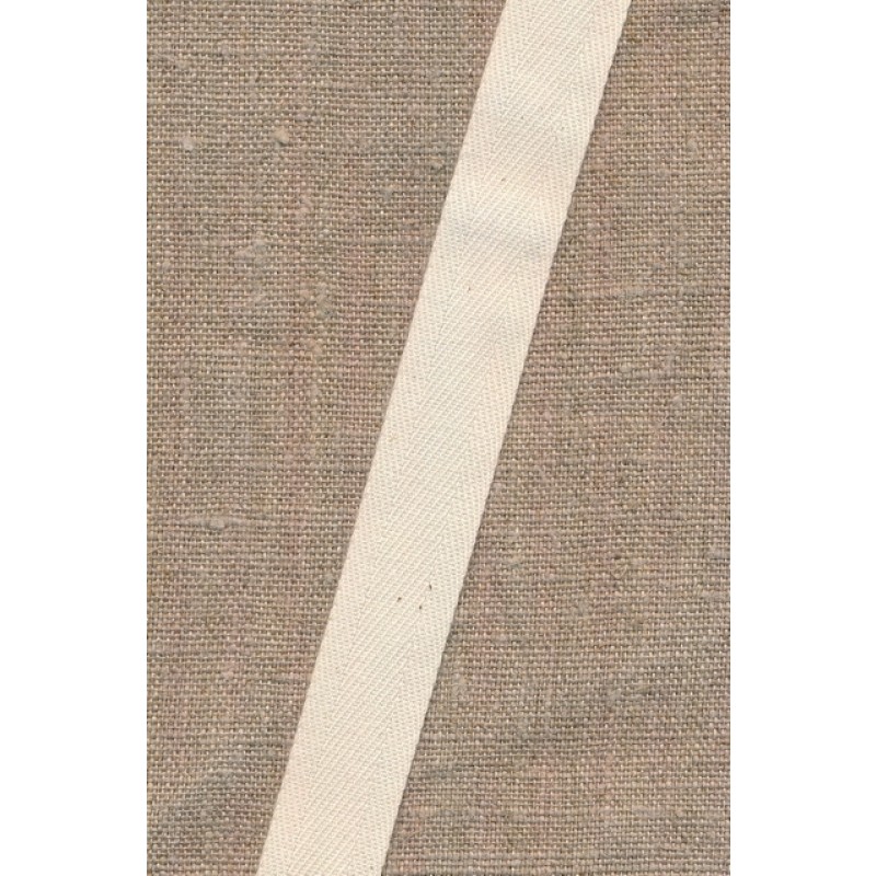 Gjordbånd/bændel sildebensvævet i off-white 19 mm.