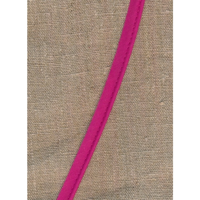 Paspoil-/piping bånd i bomuld, mørk pink