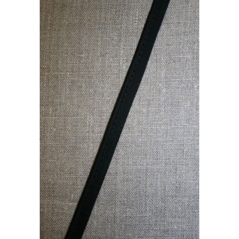 Rest Paspoil bånd i bomuld, sort, 30+70 cm.