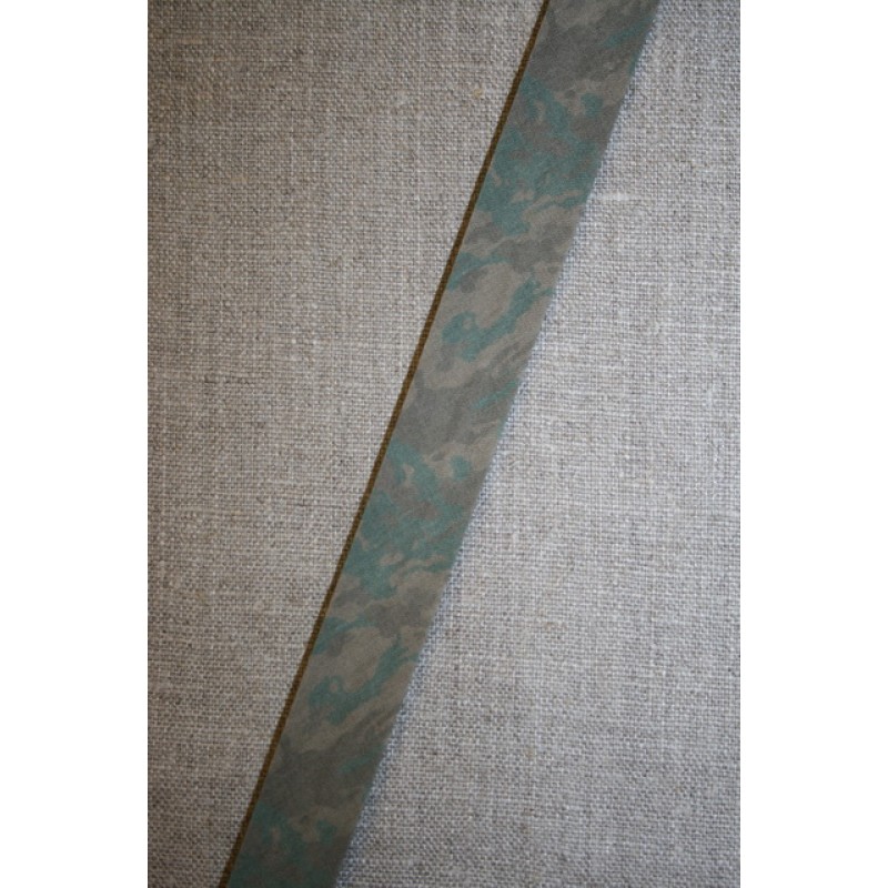 Rest Skråbånd army-look, grøn/beige/brun, 110+30 cm.