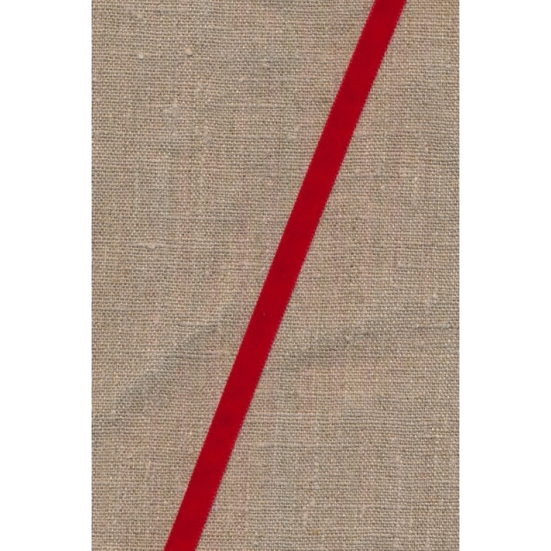Velourbånd rød 9 mm.