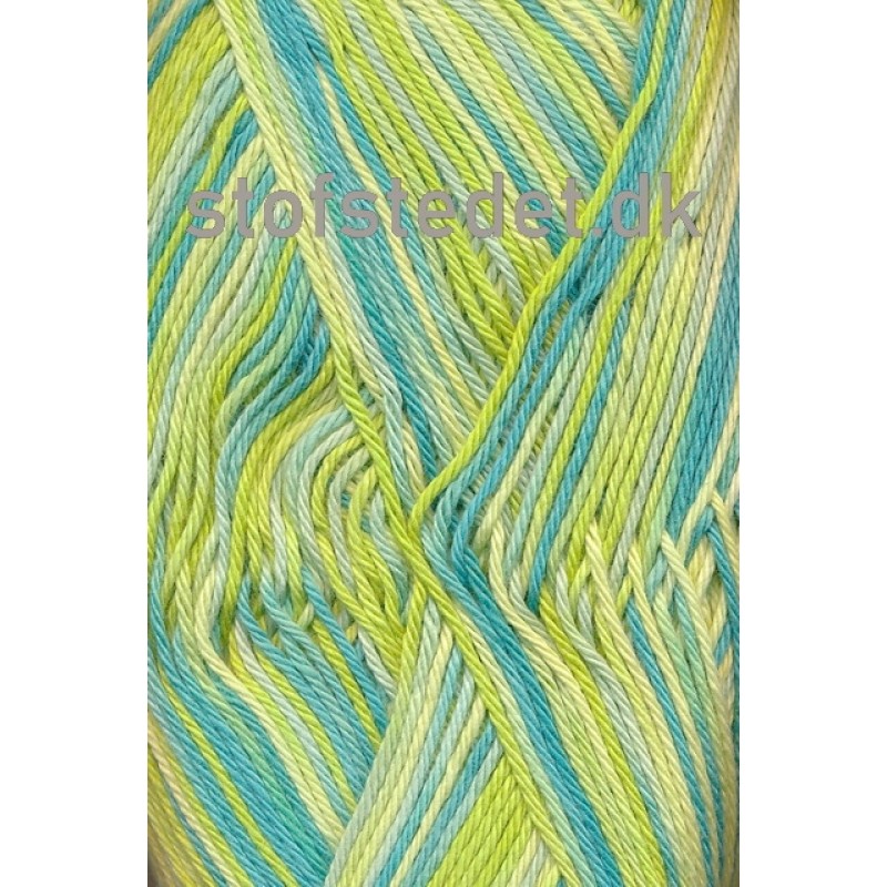 Cotton nr. 8 Print, lysegul/lime/aqua