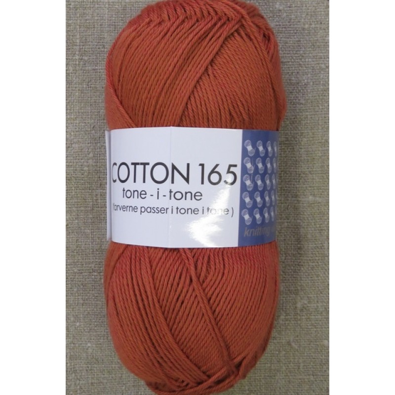 Bomuldsgarn Cotton 165 tone-i-tone i lys brændt orange