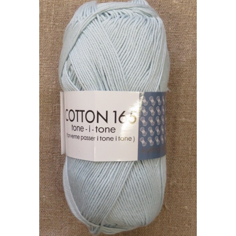 Bomuldsgarn Cotton 165 tone-i-tone i babylyseblå
