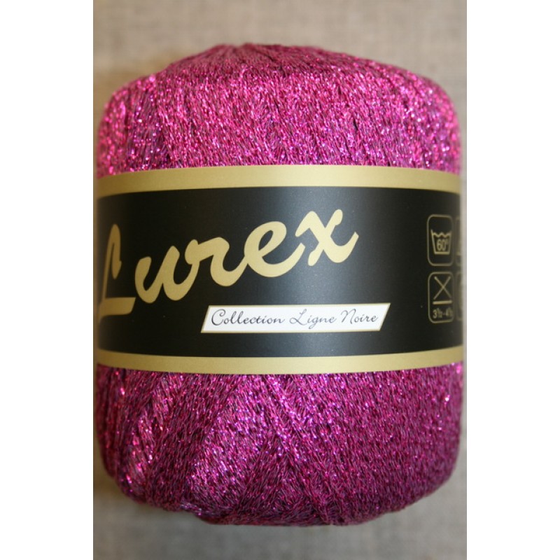Lurex glimmer-garn, pink