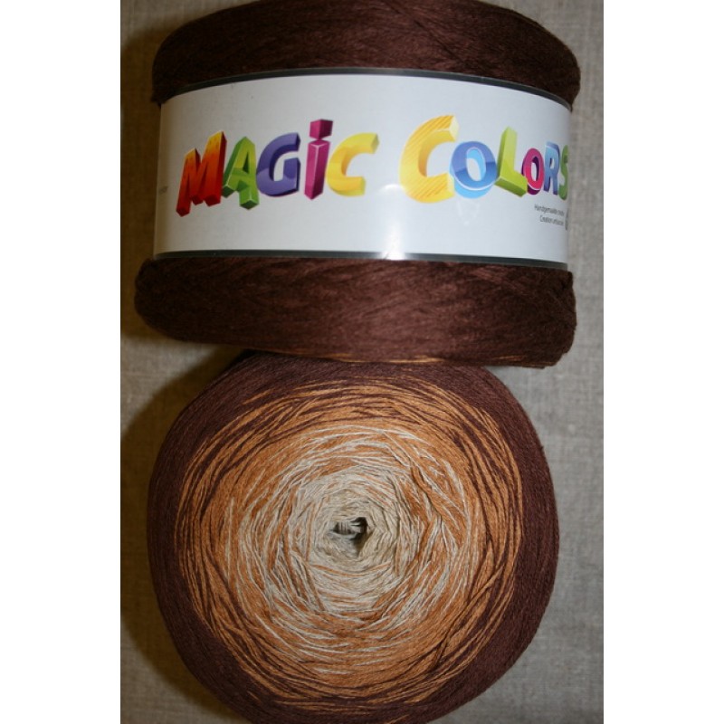 Magic Colors bomuld/acryl brun/lysebrun/sand