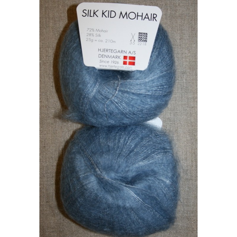 Silk Kid Mohair støvet blå | Køb her | Pris 67,- | Stofstedet.dk