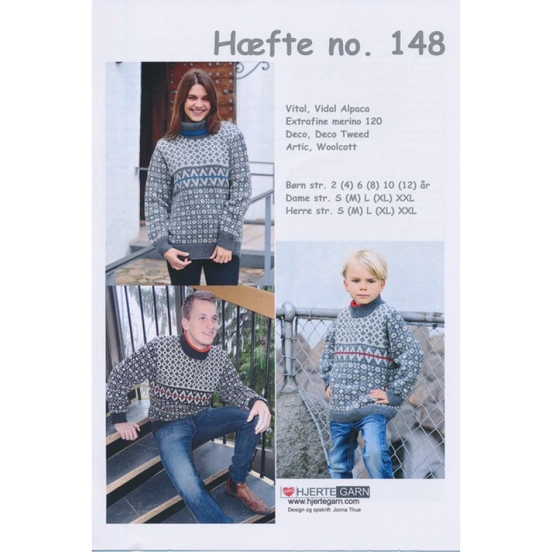 Hæfte 148 Sweater Børn/Herre/Dame