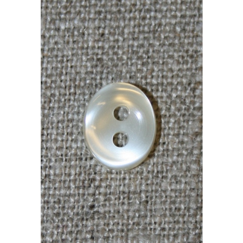 Oval off-white knap 11 mm.