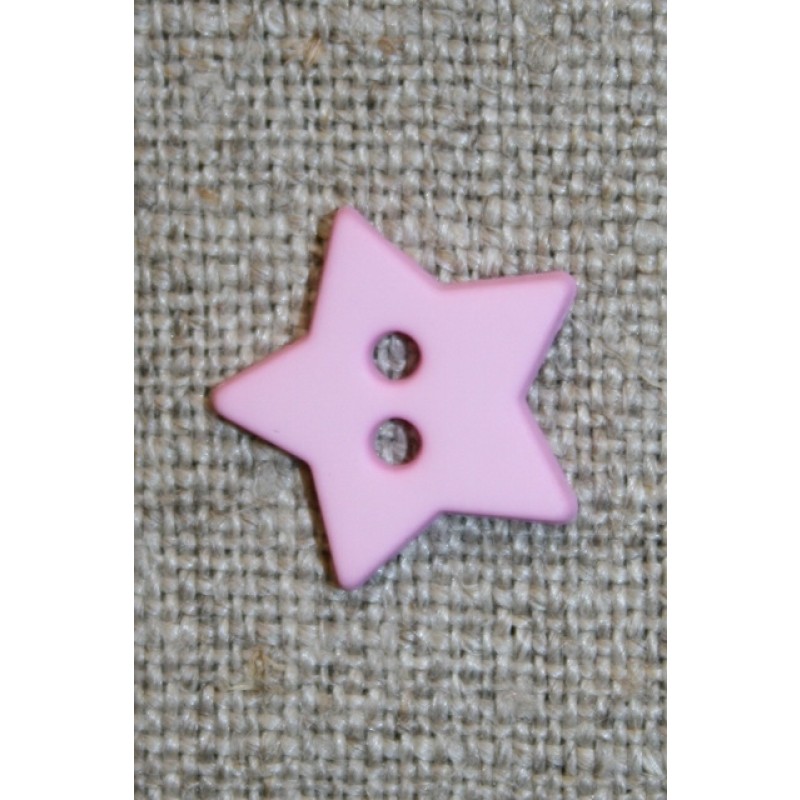 Knap stjerne, lyserød 15 mm