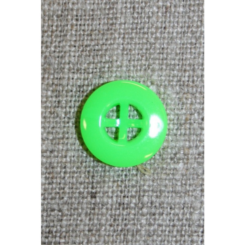 Neon knap grøn, 14 mm.