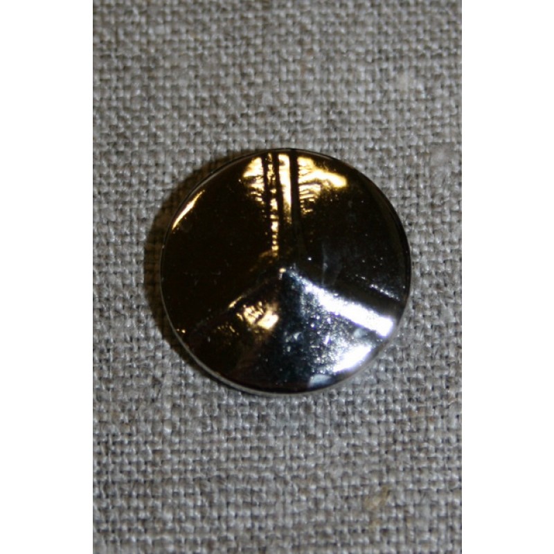 Sølvknap 3-delt, 20 mm.