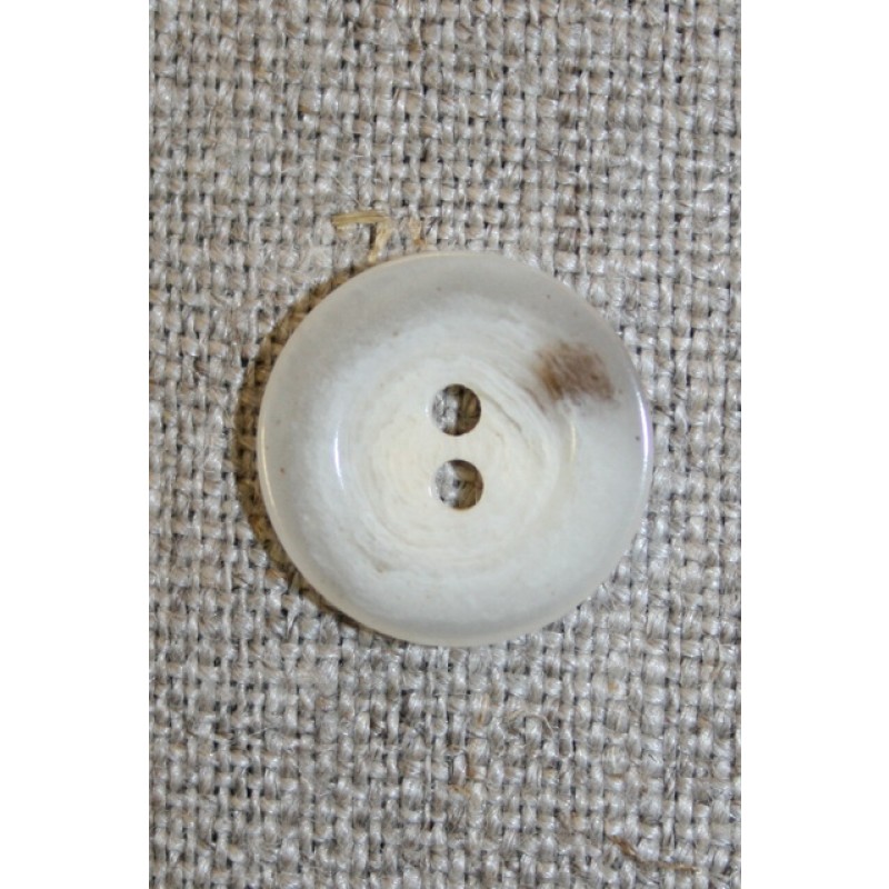 2-huls knap off-white/sand, 15 mm.