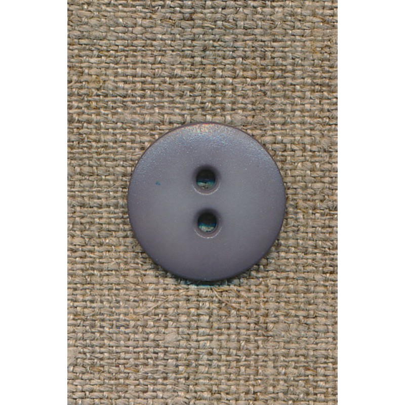 2-huls knap grå, 18 mm.