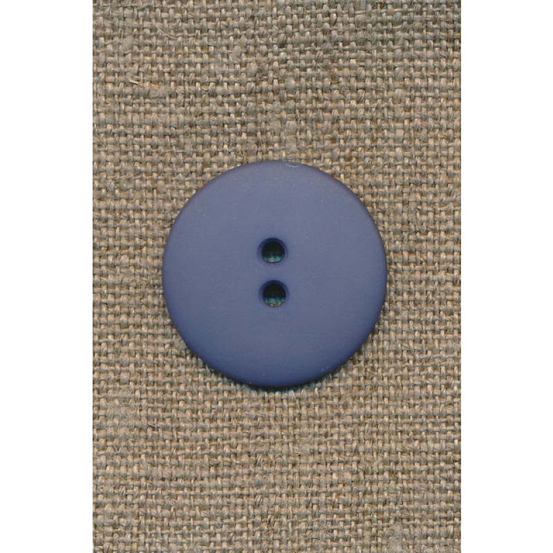 2-huls knap støvet blå/denim, 25 mm.