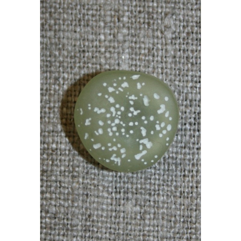 Knap i sten-look, lys grøn 15 mm