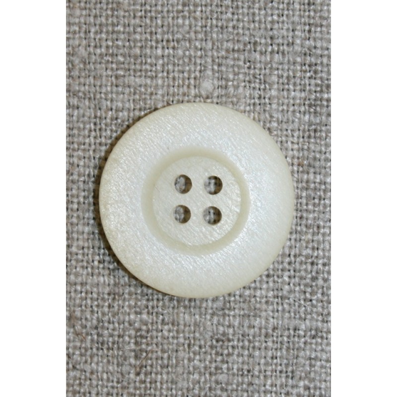 4-huls knap off-white, 23 mm.