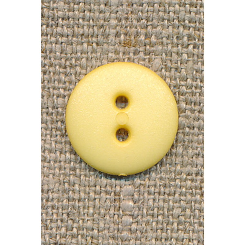 2-huls knap lys gul 15 mm.