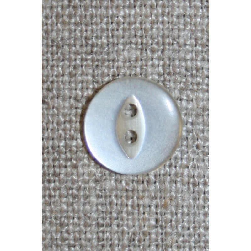 Blank 2-huls knap off-white 12 mm.