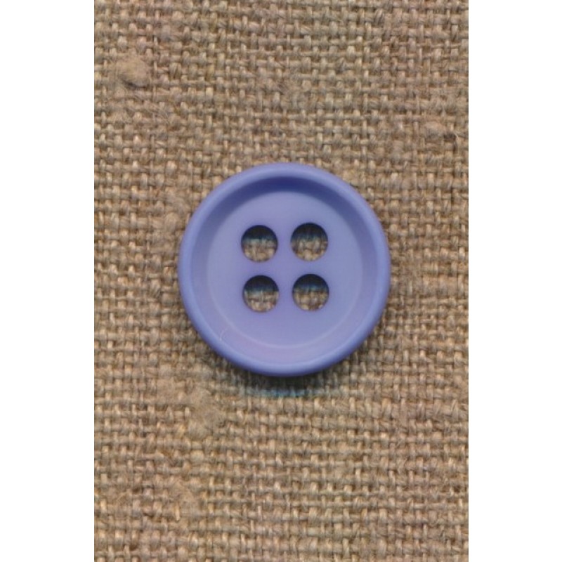 4-huls knap i lys blå 18 mm.