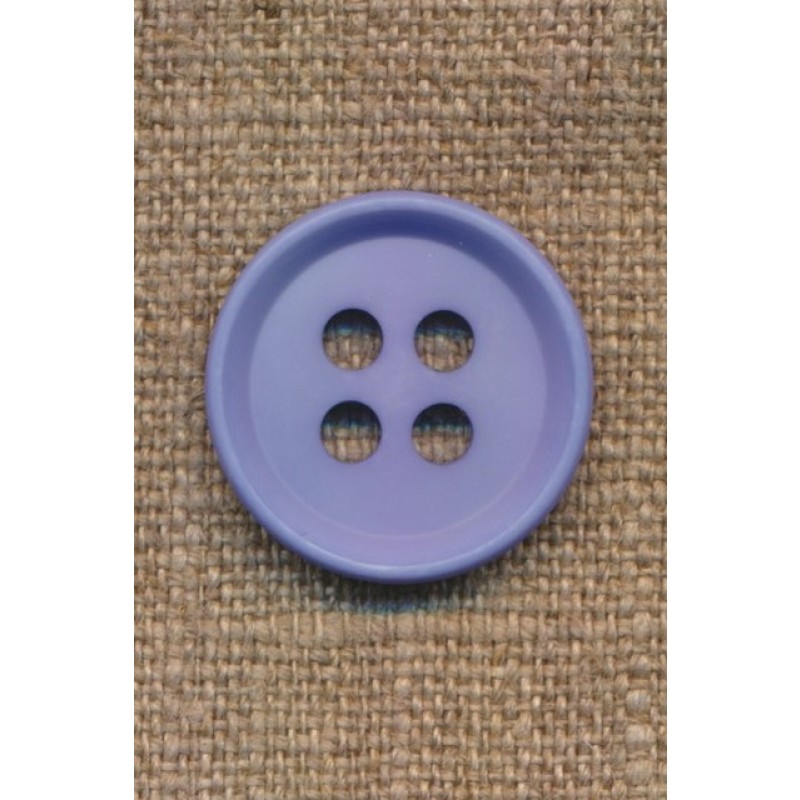 4-huls knap i lys blå 23 mm.