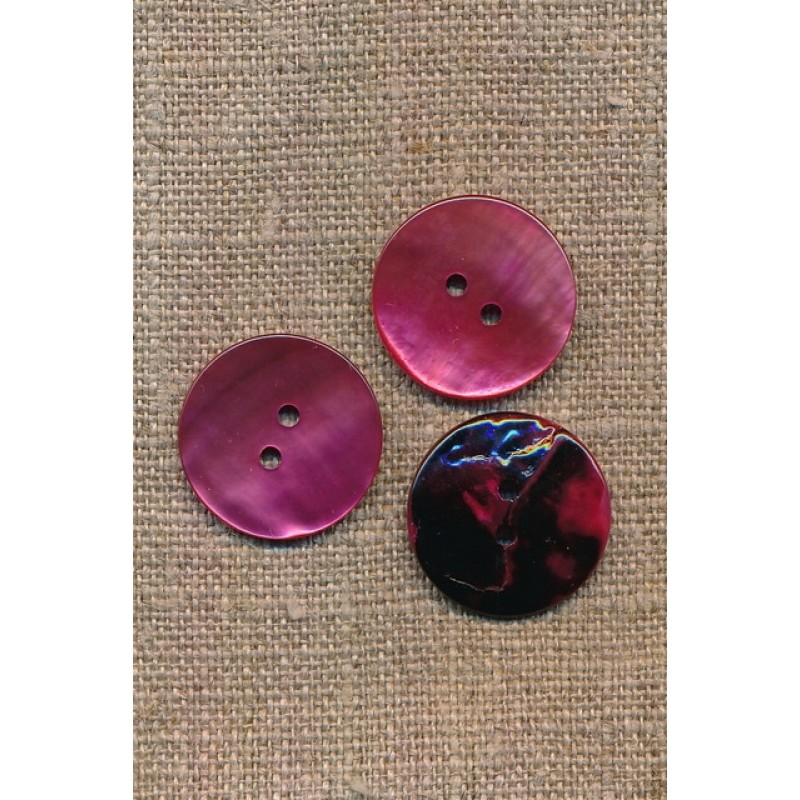 Perlemors-knap i pink 20 mm.