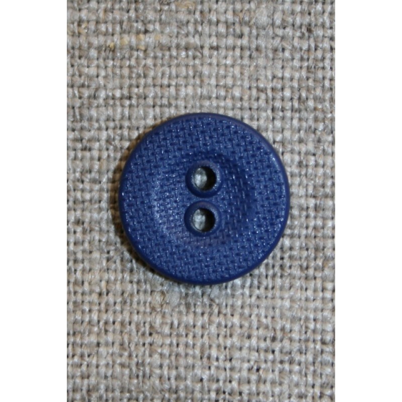 Ru 2-huls knap mørkeblå, 13 mm.