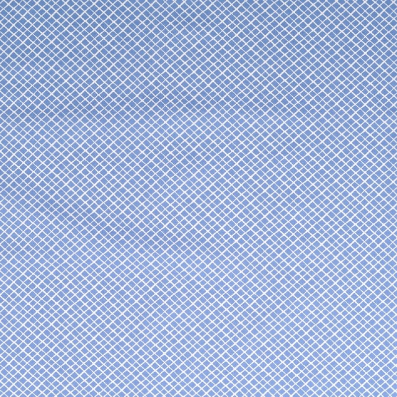 Bomuld med skrå striber i denimblå og hvid.