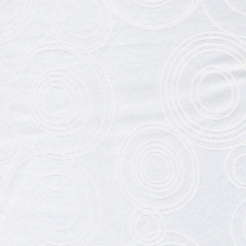 Rest Dug-stof jacquard m/cirkler, hvid 190 cm.