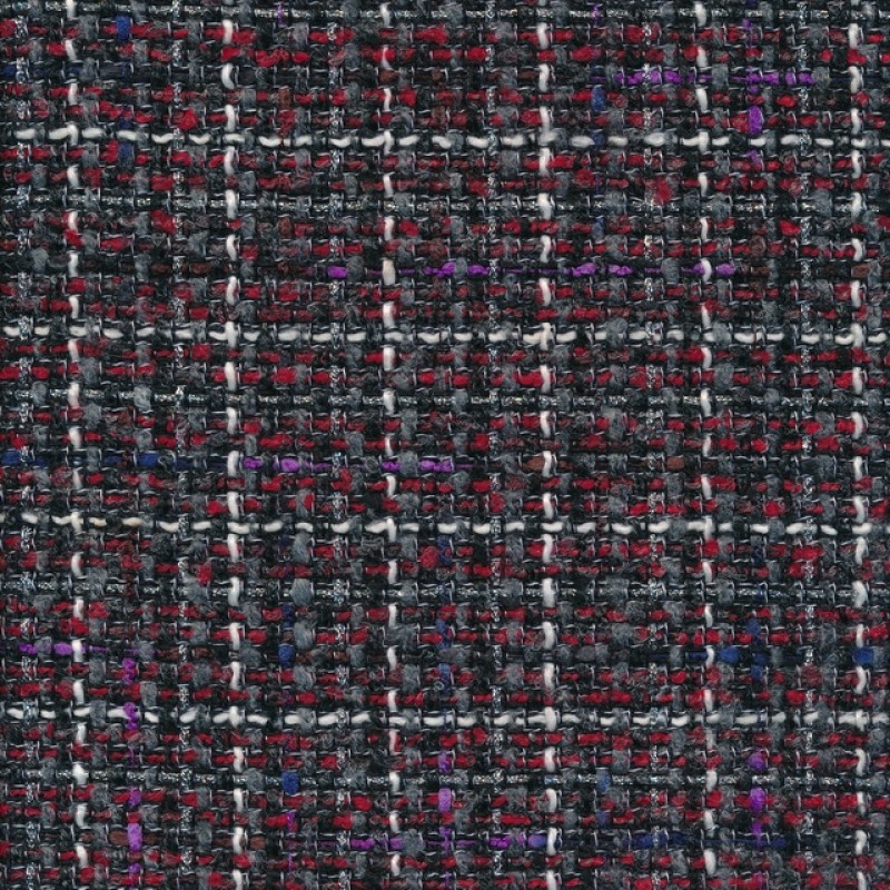 fysiker mager bunke Boucle tweed med sølvtråd i rød sort grå | Køb her | Pris kun 70,- |  Stofstedet.dk