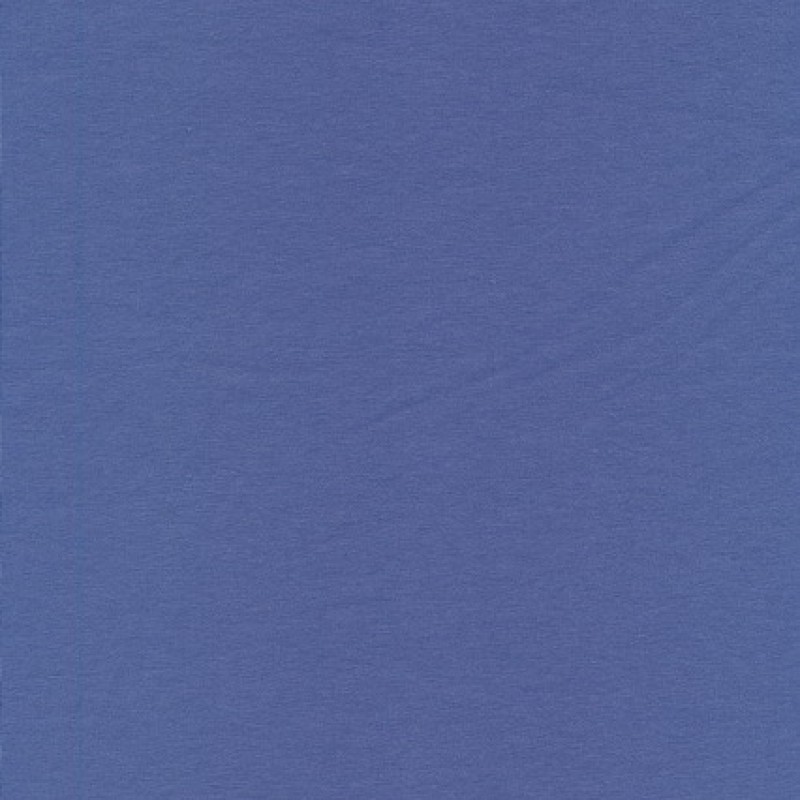 Jersey økotex bomuld/lycra, lavendel-blå