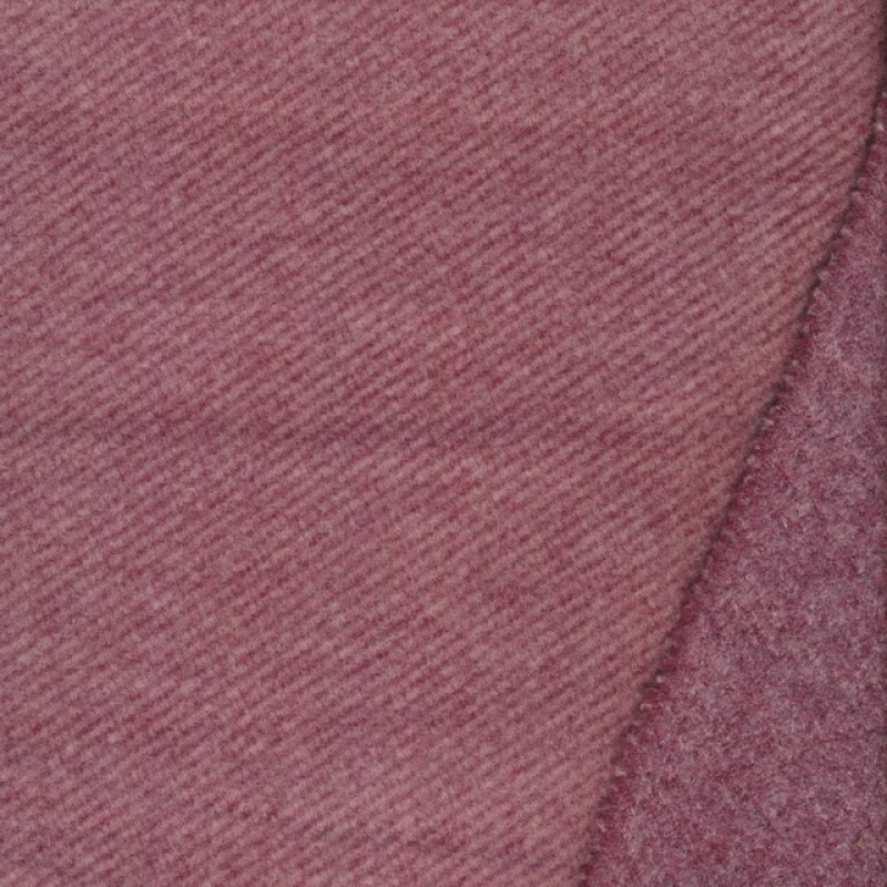 Rest Twill vævet i uld-look i rosa og mørk rosa-100 cm. 
