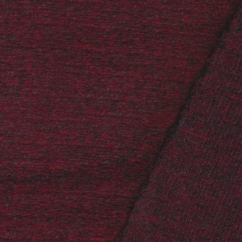 Filtet uld/strik, meleret rød/grå | her | 144.4575,- | Stofstedet.dk
