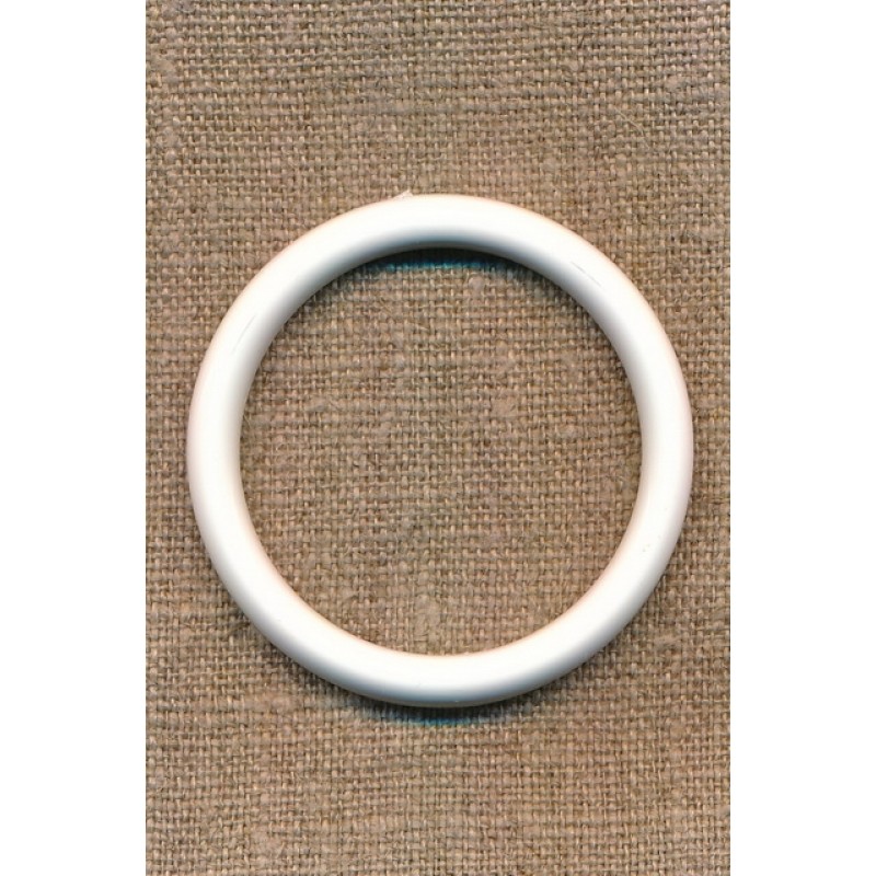 Plastring - Gardin ring hvid 40/50 mm.