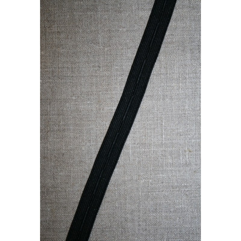 Knaphulselastik sort 16 mm.