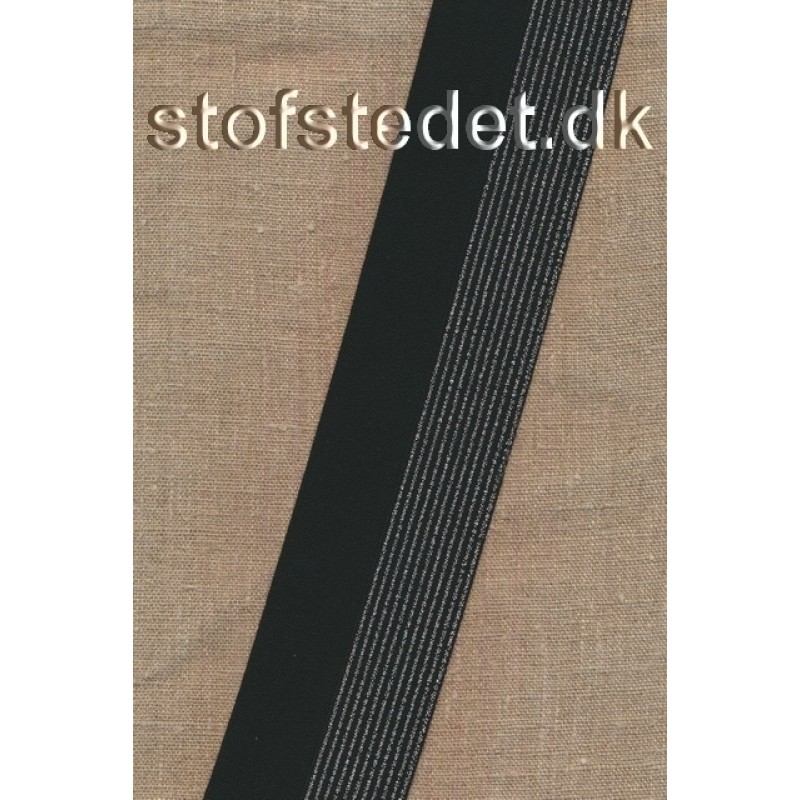 Folde elastik til undertøj 30/60 i sort og | Køb her | Pris kun | Stofstedet.dk