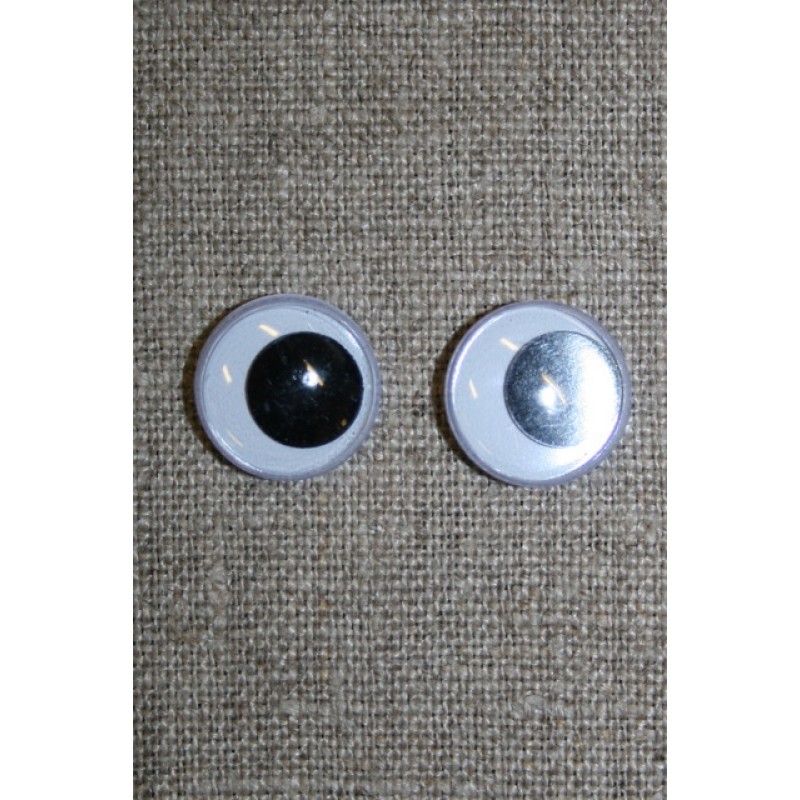 Bamse øjne -Rulleøjne 15 mm.
