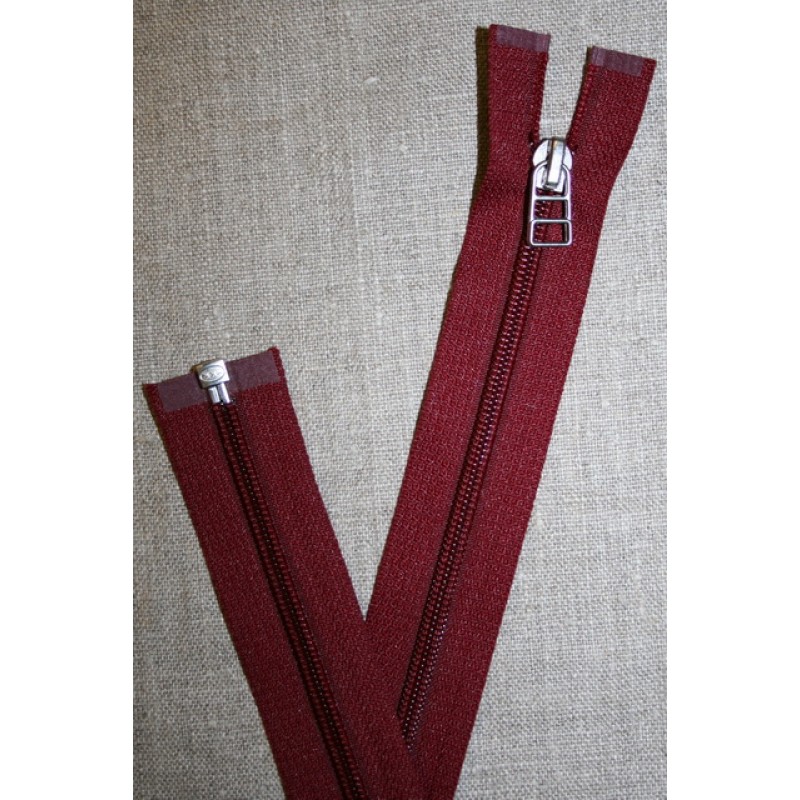 63 cm delbar lynlås bordeaux