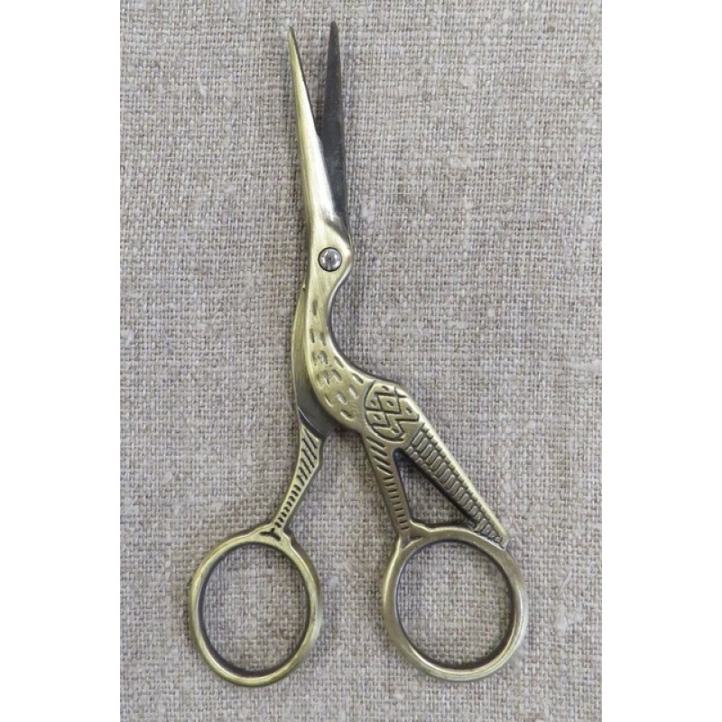 Storkesaks i antik guld 11½ cm.