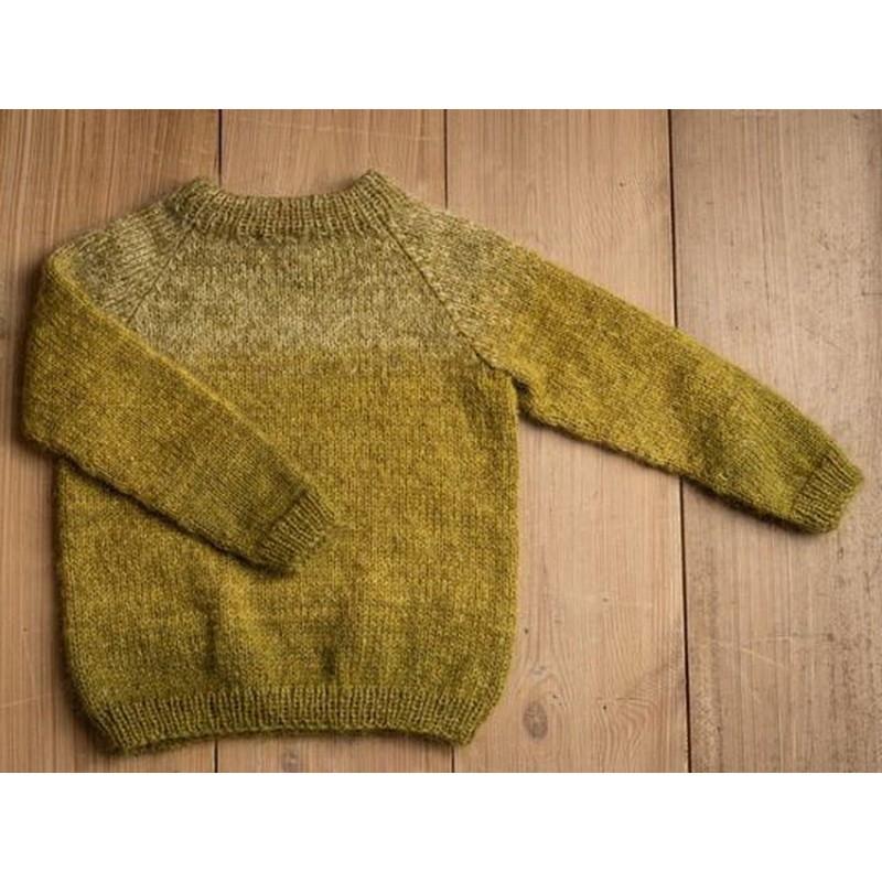  Uldklumpers strikkeopskrift - Luxuxsweater Str. 1-12 år