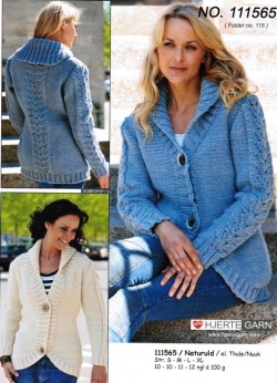 111565 Cardigan m/sjalskrave