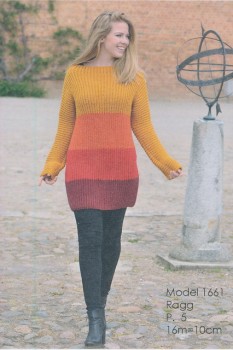 1661 Stribet patent sweater