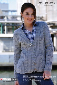 212212 Cardigan m/hul-snoning