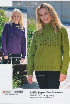 313507 Sweater m/hulmønster