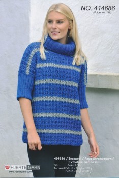 414686 Oversize sweater m/hulmønster