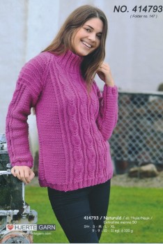 414793 Sweater m/snoninger