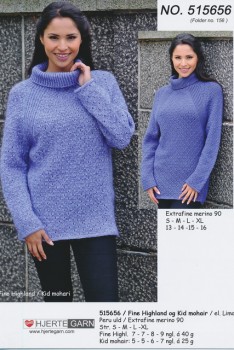 515656 Sweater m/drejet rib
